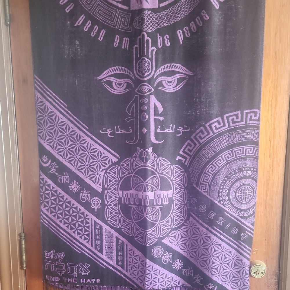 Rage Nation Purple and Black Rage Nation Love Is Law with Intricate Patterns